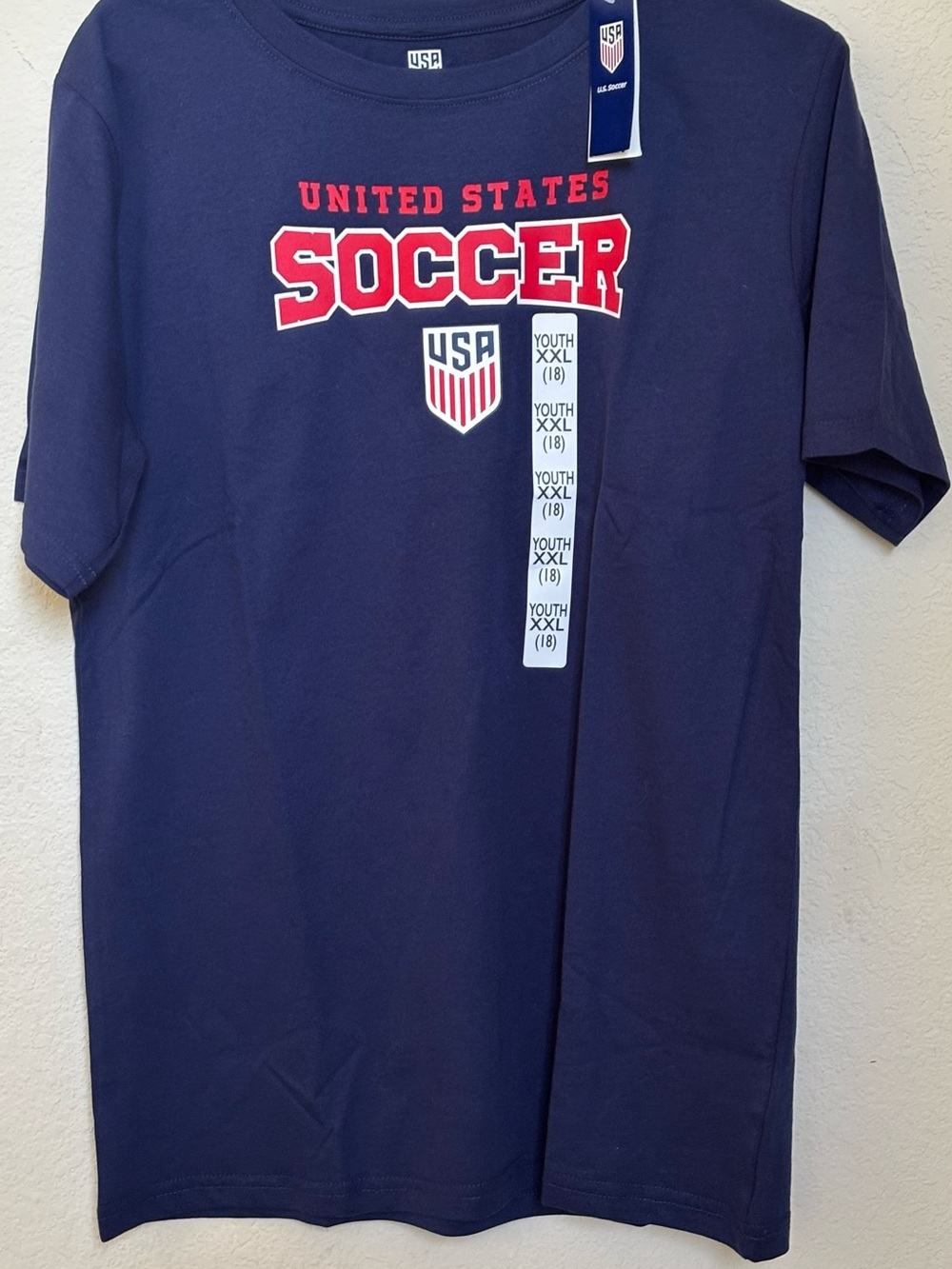 US Soccer Youth Navy Short Sleeve Tee - Crest
